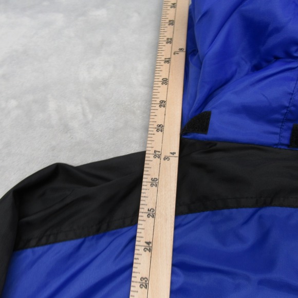 Vintage Marlboro Unlimited Jacket Mens Large Blue Black Hooded Full Zip Rain 90s - Picture 13 of 15